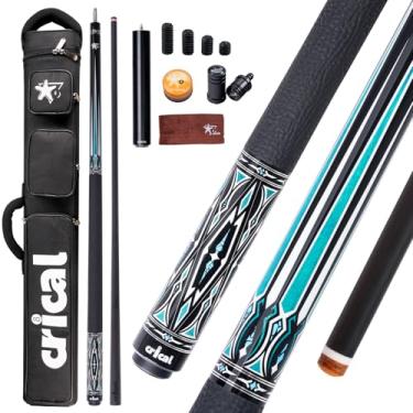 Imagem de CRICAL Bastão de sinuca de fibra de carbono Série CXD para adultos Tacos de bilhar de nível de torneio de taco de sinuca de baixa deflexão com ponta de 12,5 mm (fácil de controlar, Pro Taper)-SET5