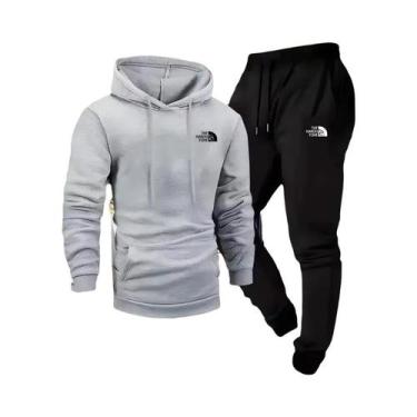 Imagem de Conjunto Casual Masculino De Outono Inverno Com Estampa, Moletom Com C