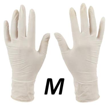 Imagem de Luva Látex Para Procedimento Não Cirúrgico Sem Pó - C/100UN - MEDIX, M