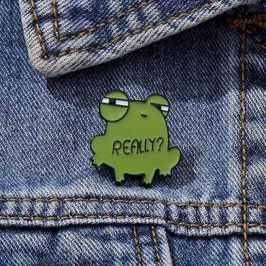 Imagem de Broche esmaltado bonito estilo desenho animado - broche de liga de sapo verde encantador para uso diário e festa - acessório de moda, acessórios de roupas criativas