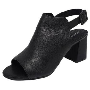 Imagem de Sandália Bottero Couro Salto Bloco Conforto Chic Feminina-Feminino