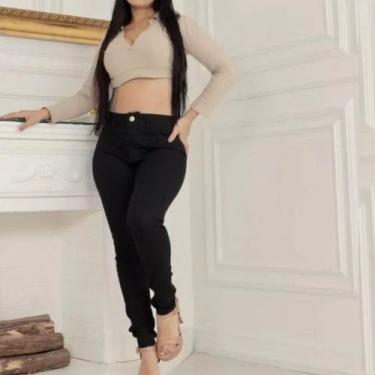 Imagem de Calça Skinny Preta Feminina Premium  Levanta Bumbum Modela o corpo - a