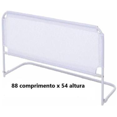 Imagem de Grade de Cama Alta 88x54 com Tela de Proteção - Segurança ao dormir - 
