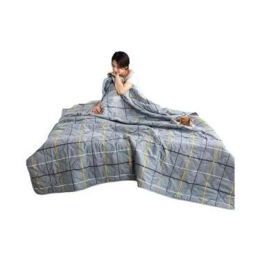 Imagem de Cobertor para sofá cobertor de inverno king size casa quente xadrez co