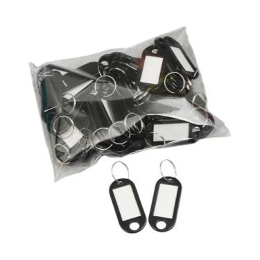 Imagem de Etiquetas Coloridas Para Chaveiro 50 Peças Identificação Nome Endereço