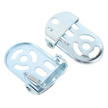 Imagem de Fabater Pedaleira Dobrável para Pés Traseiros, Ergonômico que Economiza Espaço para Passeios Em Família, Aço Manganês Prateado, 2 Pedais