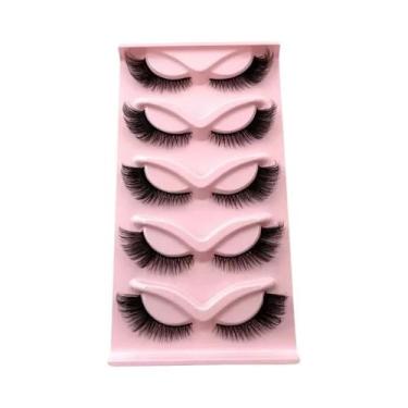 Imagem de Cílios Postiços Angulados E Volumosos 5 Pares Estilo De Maquiagem Cham