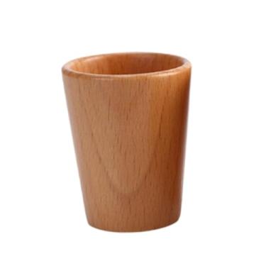 Imagem de DimyFew Copo de Madeira Copo de Saquê Japonês Polido à Mão Pequeno Leite Simples Copo de Bebida Feito à Mão Tradicional Chinês Copos de Café Caneca