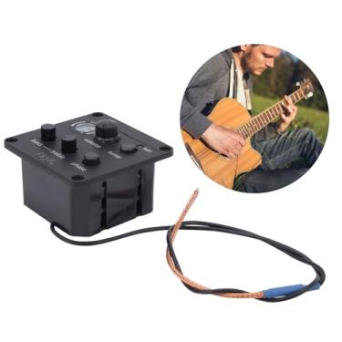 Imagem de ZJchao Captador de Guitarra Acústica Pré-amplificadores Integrados Equalizador EQ Colado No Orifício de Som Metal Plástico Construído para Músicos Profissionais e Entusiastas de