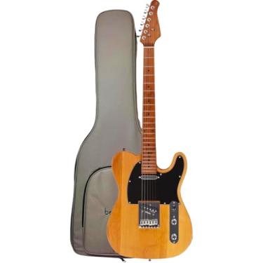 Imagem de Guitarra Elétrica Benson Hardy T 904 Telecaster Natural Black com Capa - Corpo Sólido, Ponte Fixa, Timbre Clássico