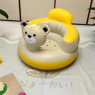 Imagem de Cadeiras infláveis, assentos almofadados, brinquedos infláveis ​​para banho, cadeiras de alimentação(Amarelo)