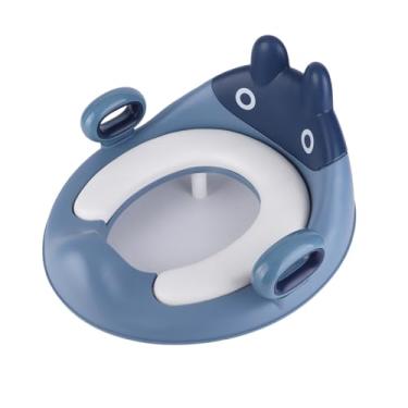 Imagem de Generic Assento Penico Infantil Fofo Almofada Removível Macia Antiderrapante Assento de Treinamento Sanitário Anti Respingos Com Alças para Meninos e Meninas, Adequado para 2 a 6 Anos de Idade (Azul celeste)