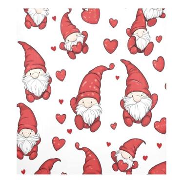 Imagem de Qilmy Capa de ímã de máquina de lavar louça de gnomo fofo dia dos namorados 58 x 66 cm capas decorativas de geladeira para porta frontal adesivo de folha magnética máquina de lavar louça painel