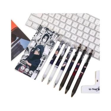 Imagem de Conjunto De 6 Canetas Gel Naruto Sasuke Uchiba Clan Com Estampa De Des
