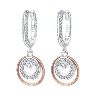 Imagem de Brincos De Argola Minimalistas Em Prata Esterlina 925 Com Fecho De Zir