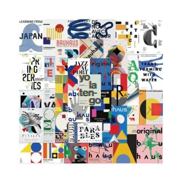 Imagem de 40PCS Adesivos Abstratos De Arte Avant-garde Bauhaus Para Skateboard, 