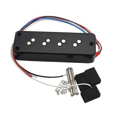 Imagem de KiBcsLic Captador de bobina dupla para baixo de 4 cordas, peça de reposição para instrumentos musicais, peça para guitarra elétrica, ideal para prática, shows, Pescoço