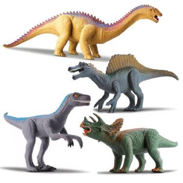 Imagem de 4 Unids Dinossauro Brinquedo Articulado Em Vinil Realista - Silmar Bri