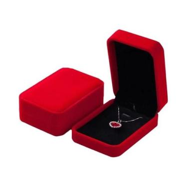 Imagem de Caixa De Joias De Veludo Da Moda 7x10cm Organizador De Colares Embalag