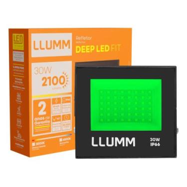Imagem de Refletor Led 30W Deep Led Fit Cor Verde IP66 Llumm Bronzearte