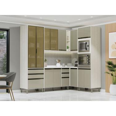 Imagem de Cozinha Modulada de Canto Completa 6 Pecas com Tampo Linea Luciane Moveis
