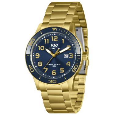 Imagem de Relógio X-Watch Masculino Ref: Xmgs1045 D2kx Casual Dourado