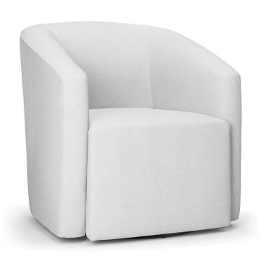 Imagem de Poltrona Stella Max Linho Base Giratória - D'rossi Cor A05 Cinza