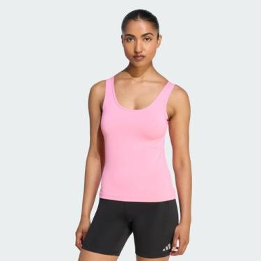 Imagem de Regata Adidas Run Ess T2 Feminina Rosa, G