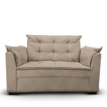 Imagem de Sofá 2 Lugares Para Sala Moderno Confortável Elegance Suede bege
