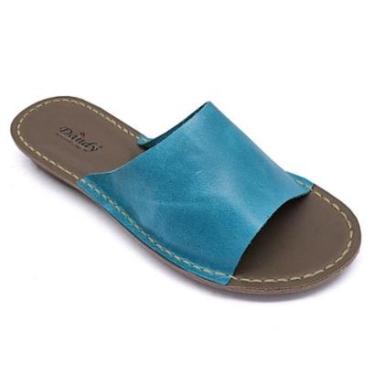 Imagem de Sandália Rasteirinha Feminina Couro Chinelo Confortável-Feminino