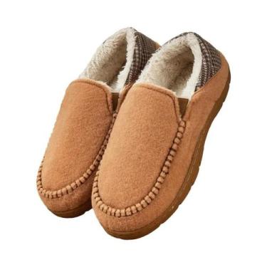 Imagem de Chinelos De Inverno Masculinos Confortáveis Antiderrapantes Em Espuma 