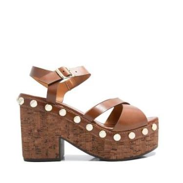 Imagem de Sandalia Unique Plataforma Marrom-Feminino