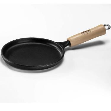 Imagem de Frigideira tapioca ferro 18cm0,3 Cabo madeira Panela Mineira