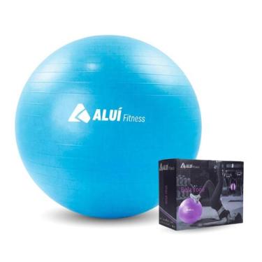 Imagem de Bola de Exercícios Pilates Yoga Ginástica Gym Ball 65cm Aluí Bomba Man