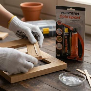 Imagem de Cola Epóxi Western 16g Super Forte Secagem Rápida 10min Alta
