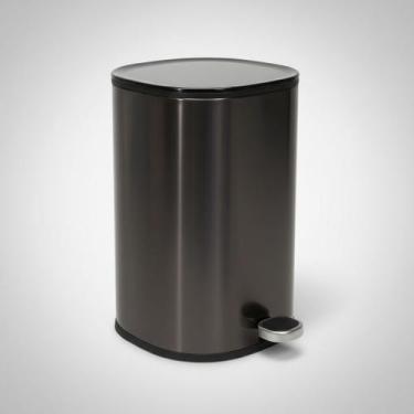 Imagem de Lixeira Redonda em Metal com Pedal 5 Litros Preta 80305 Ghelplus - GUE
