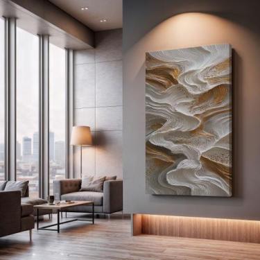 Imagem de Quadros Decorativos Textura Mineral 40x60 Moderno Luxo Sala Quarto Esc