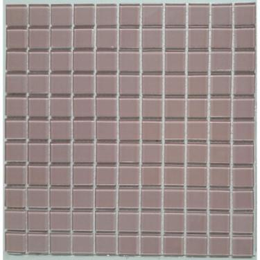 Imagem de Kit 1m² Pastilha de Vidro e Cristal 30cm x 30cm Rosa Claro