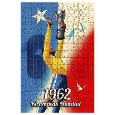 Imagem de Quebra-Cabeça Copa Chile 1962 - Brasil Bicampeão - 300 Peças - Coleção