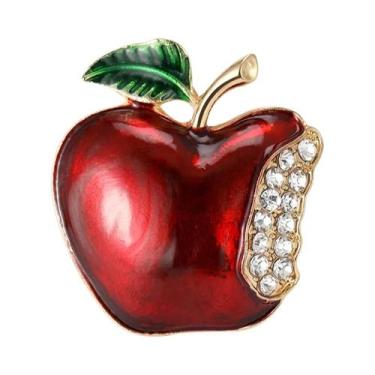 Imagem de Broche de Romã e Melancia com Strass - Presente para Festa, Vermelho26