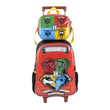 Imagem de Kit Escolar Harry Potter Mochila Rodas + Lancheira Térmica - Maxlog