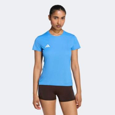 Imagem de Camiseta Adidas Adizero Essential Feminina, Azul claro, G