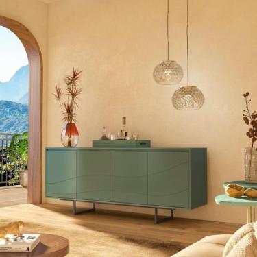 Imagem de Buffet para Sala de Jantar Serra do Mar 4 Portas 180cm Menta - Artely