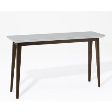 Imagem de Aparador para Sala de Estar Onix com Vidro 1,36cm Pés em Madeira Maciç