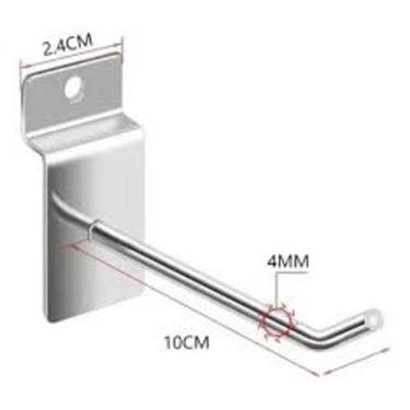 Imagem de Gancho Painel Canaletado 10 cm Zincado Kit 100 peças - Kabrala