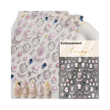 Imagem de Adesivos De Unha a Laser Com Grafite De Animais Fofos, Autoadesivos, D