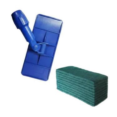 Imagem de Kit Suporte LT Limpa Tudo Com 10 Fibras Abrasivas Multiuso - ESPON FLO