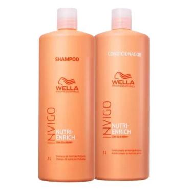 Imagem de Kit Wella Invigo Nutri Enrich Shampoo e Condicionador - 1 Litro ( prof