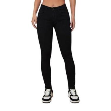 Imagem de Calça Jeans Lisa Feminina Skinny Elastano Casual Slim Sport-Feminino