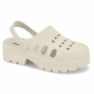 Imagem de Sandália Feminina Babuche Clog Moleca Confortável Original -, Brancoof